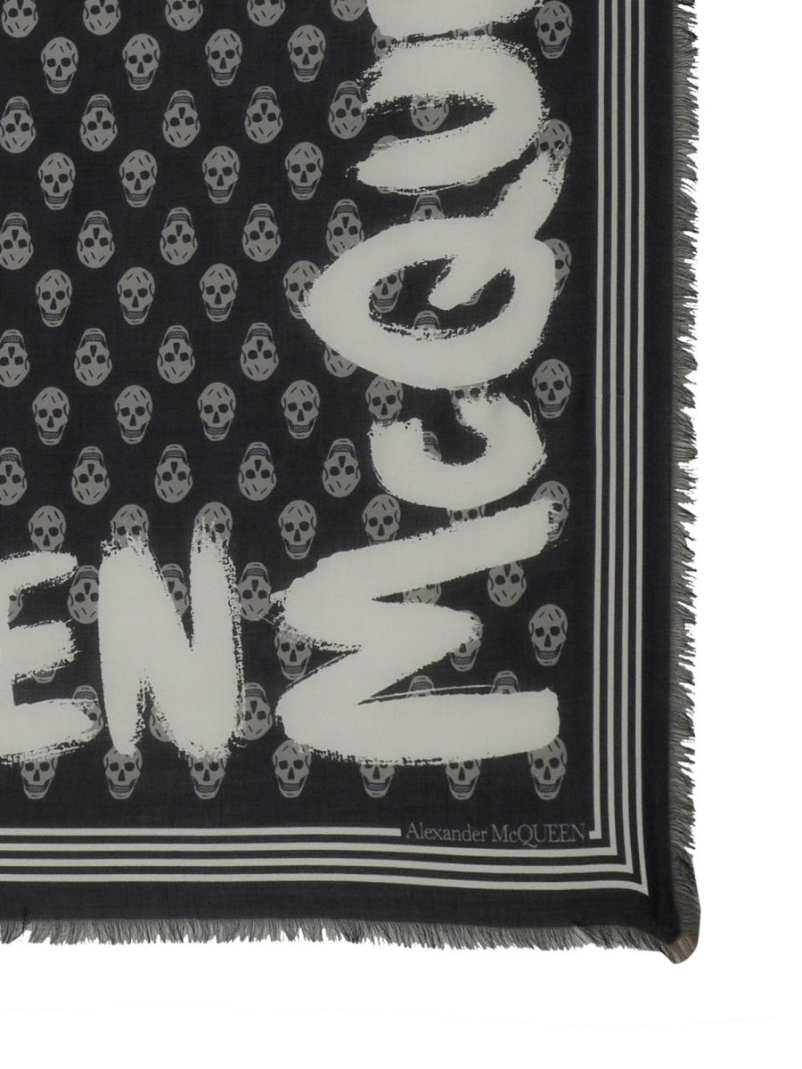 ALEXANDER MCQUEEN Graffiti Biker Scarf