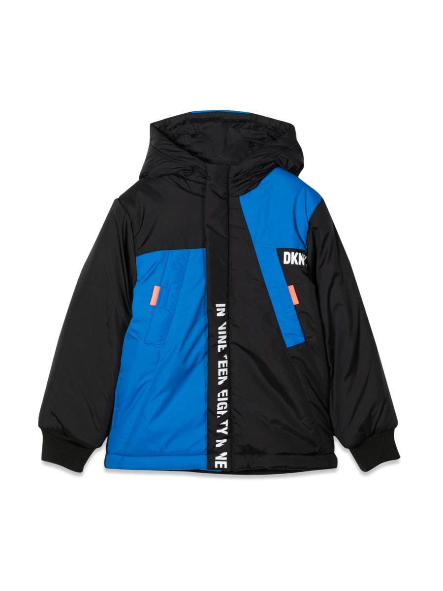 DKNY Two-Tone Down Jacket with Hood for Boys