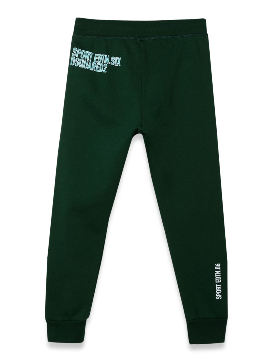 DSQUARED Mini Plush Pants with Leaf Logo