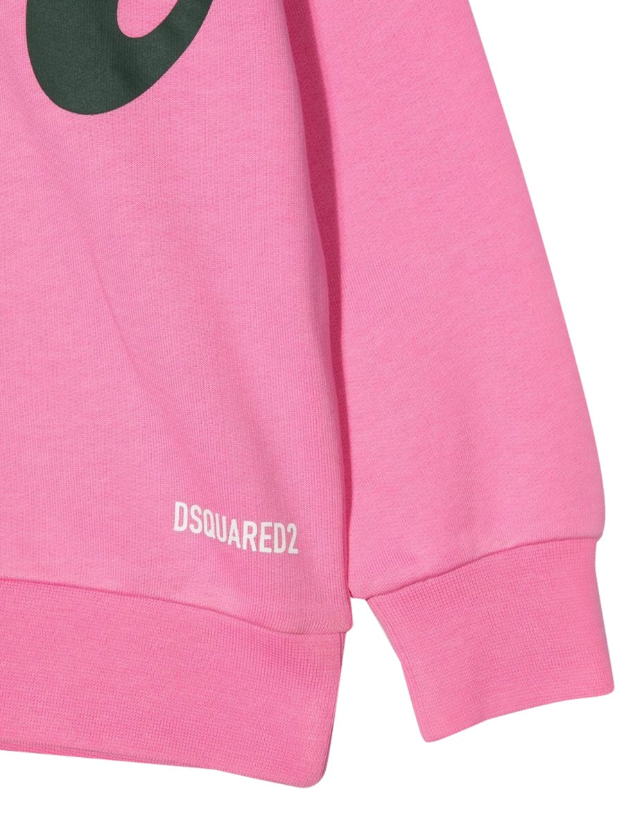 DSQUARED Crewneck Sweatshirt with Allover Writing - Kids