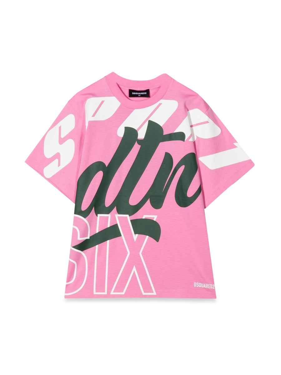 DSQUARED Allover Writing Mini T-Shirt