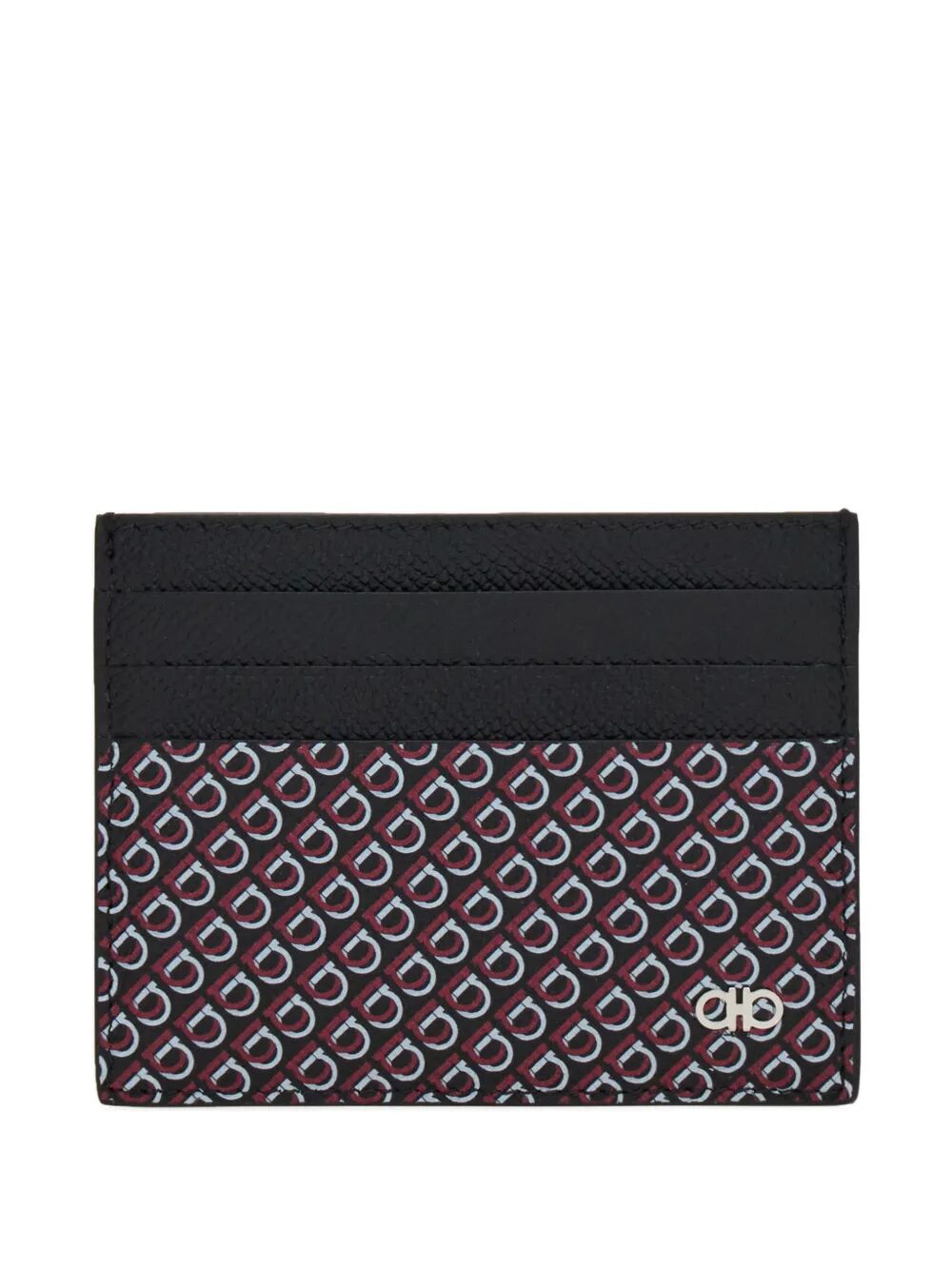 Ferragamo Mini Hammered Leather Card Holder