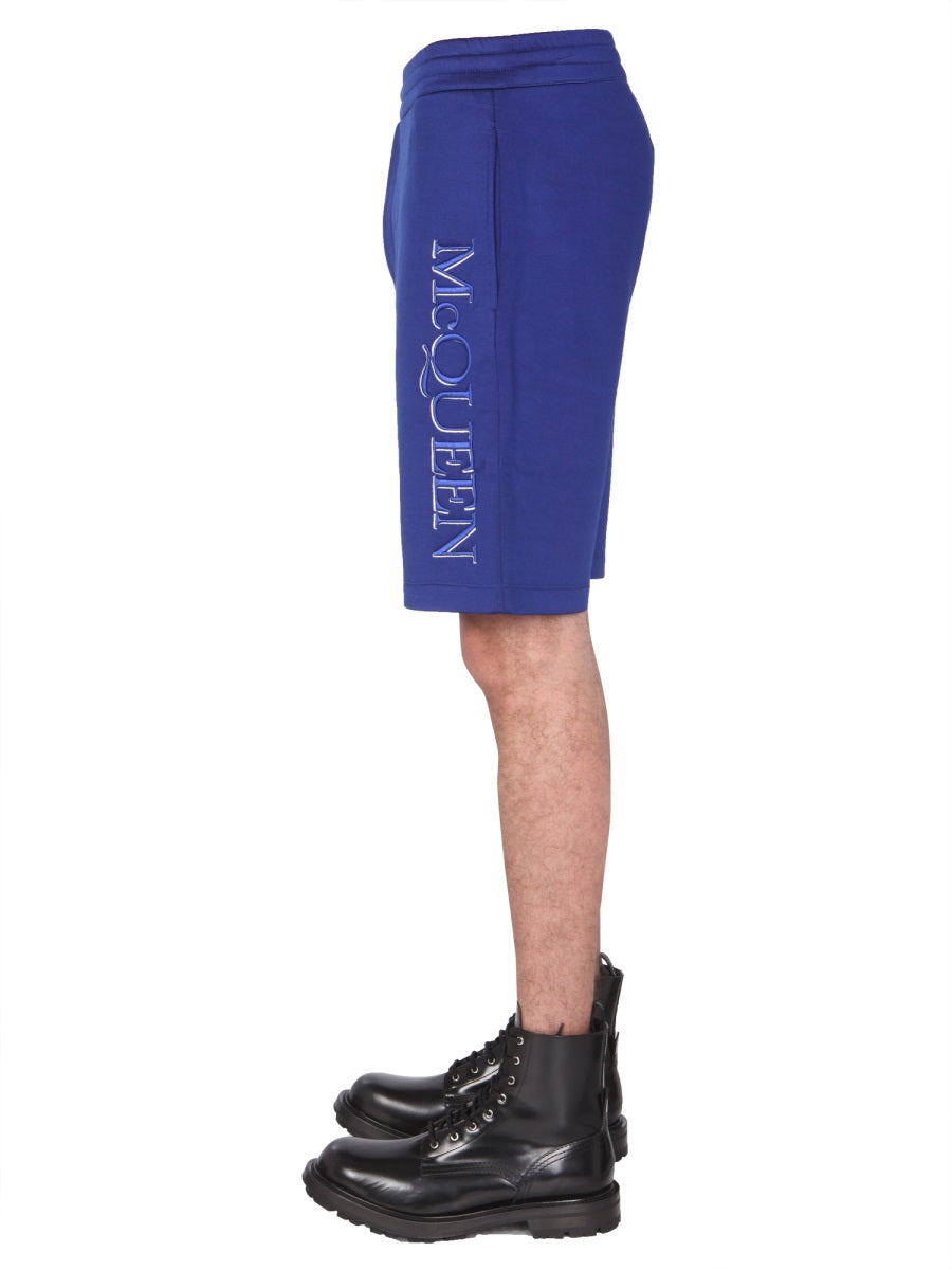 ALEXANDER MCQUEEN Embroidered Logo Shorts for Men