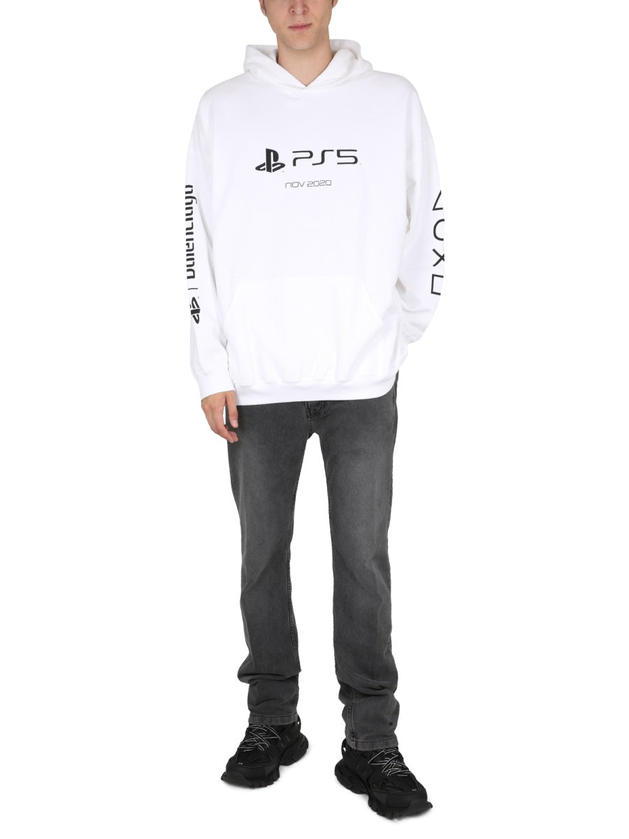 BALENCIAGA Patch Logo Relaxed Fit Jeans