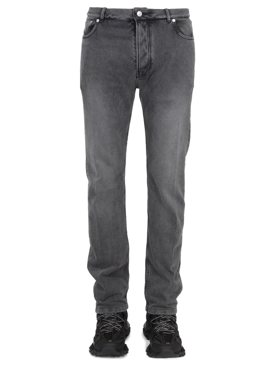 BALENCIAGA Patch Logo Relaxed Fit Jeans