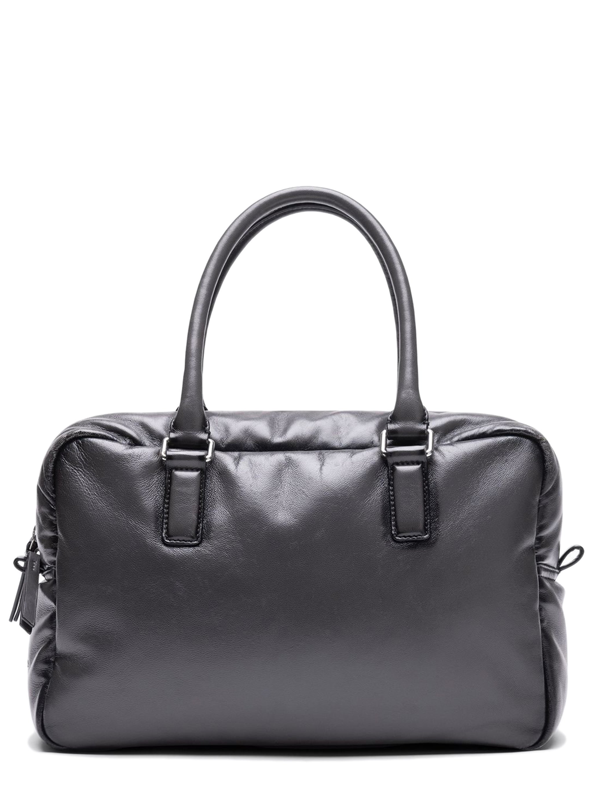 STAND STUDIO Bowling Handbag with Metal Feet - W 32 x H 20.5 x D 12 cm