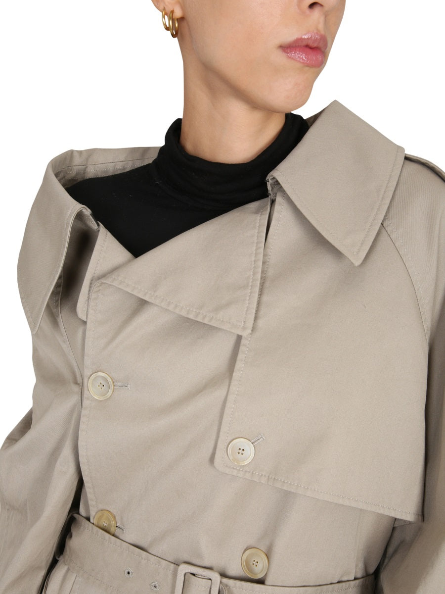 BALENCIAGA Off-The-Shoulder Trench Coat