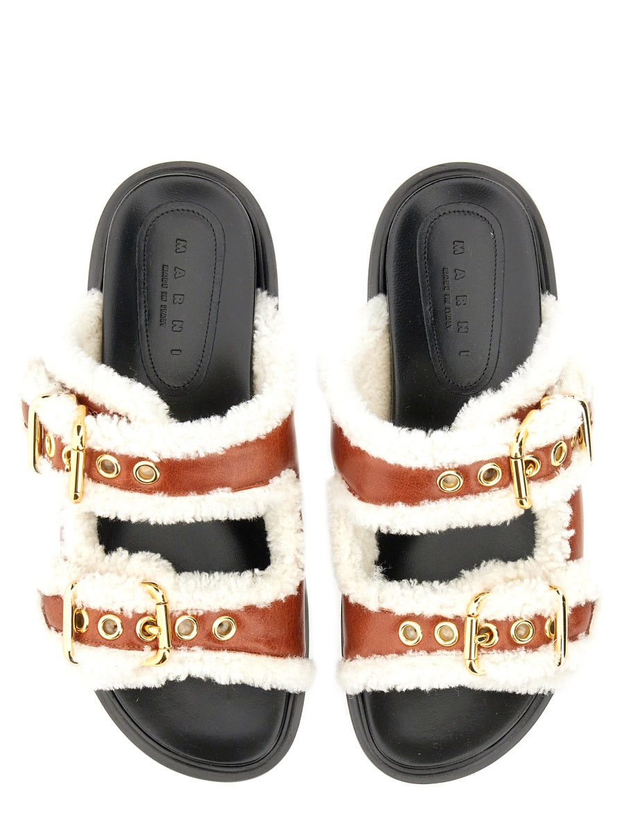 MARNI Women's Fussbet Sandals with Rubber Sole 2.5 cm
