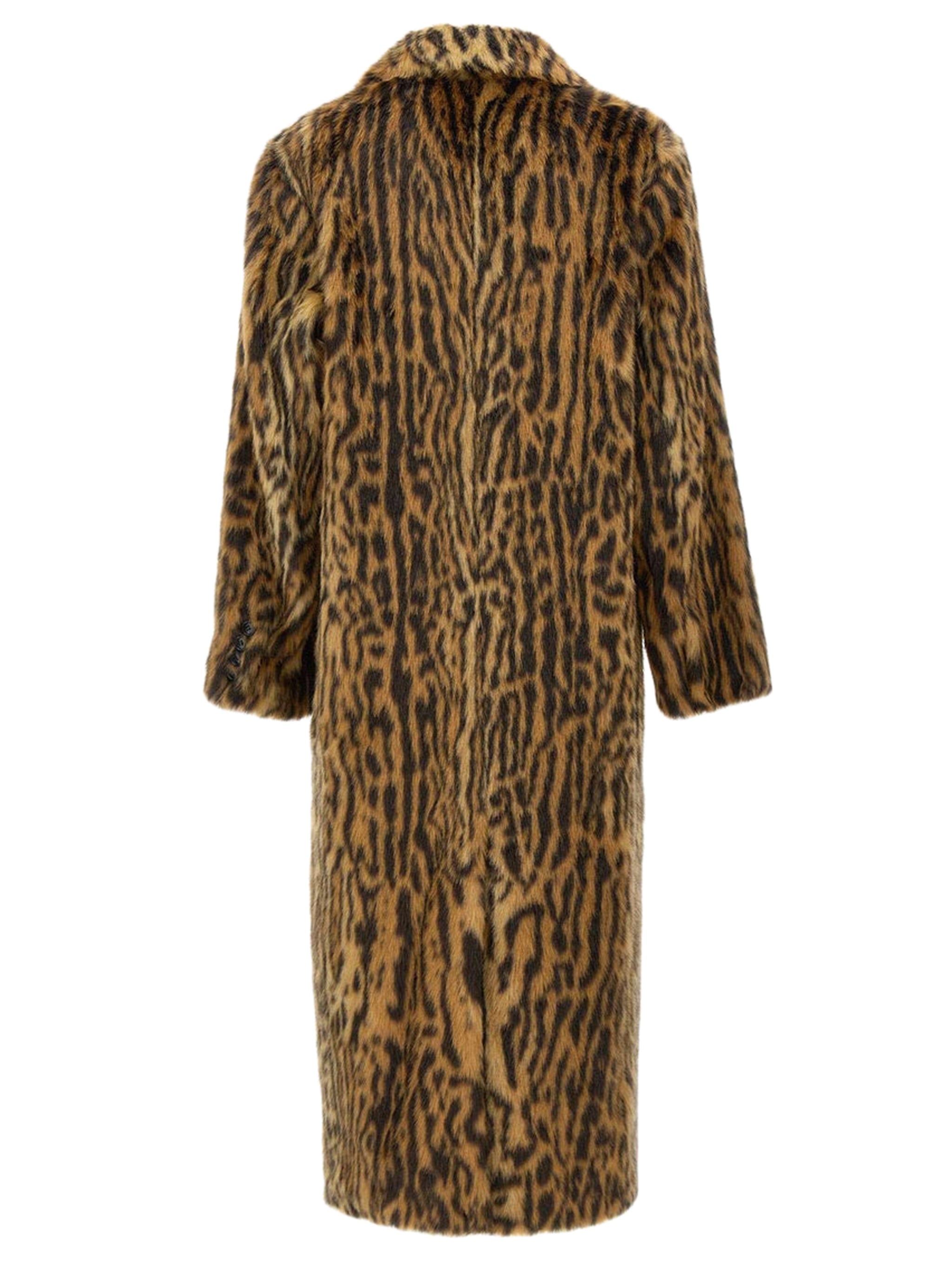 STAND STUDIO Long Animalier Faux Fur Jacket - Size 36