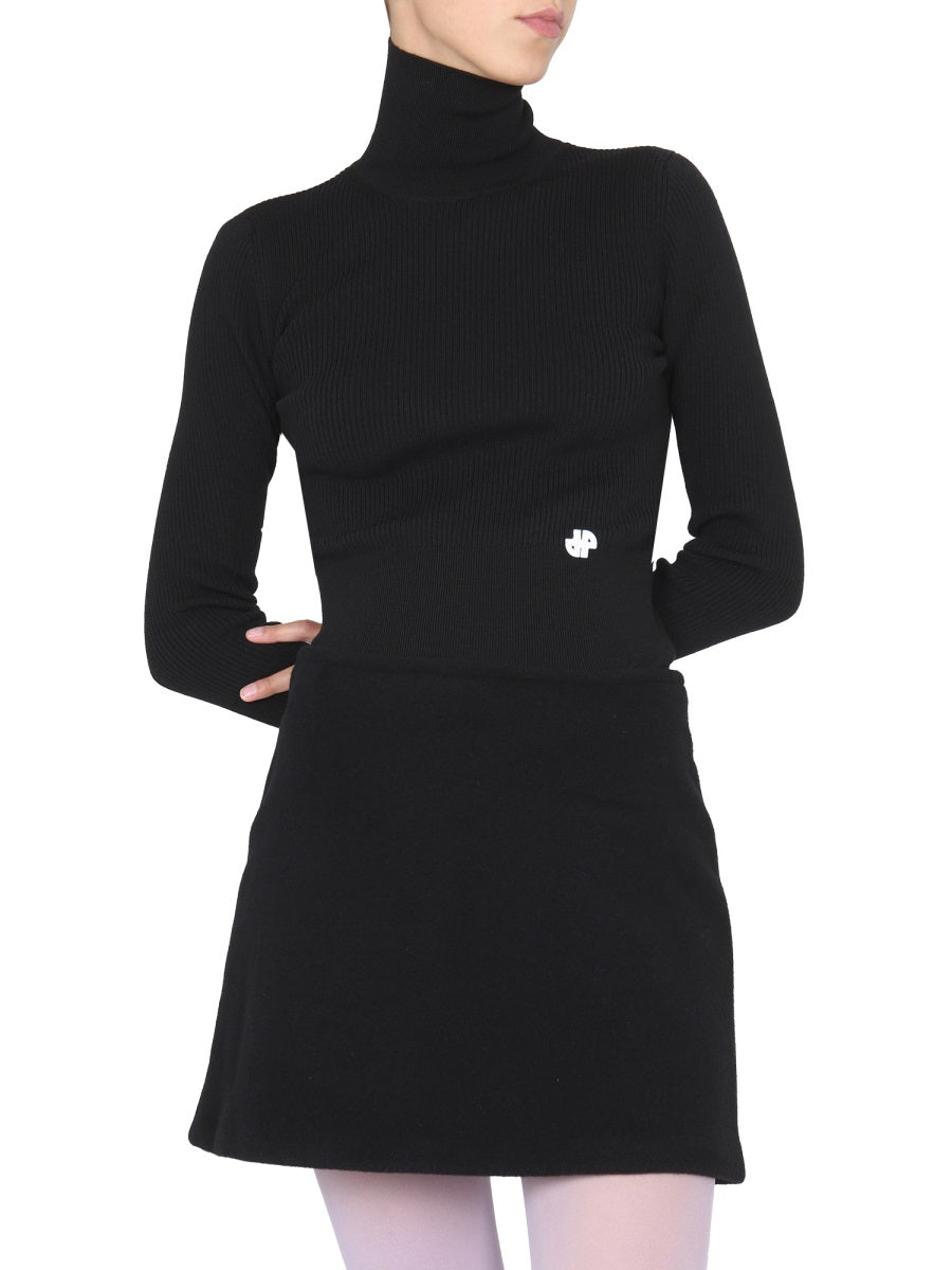 PATOU Women's Luxe Turtleneck Mini Sweater