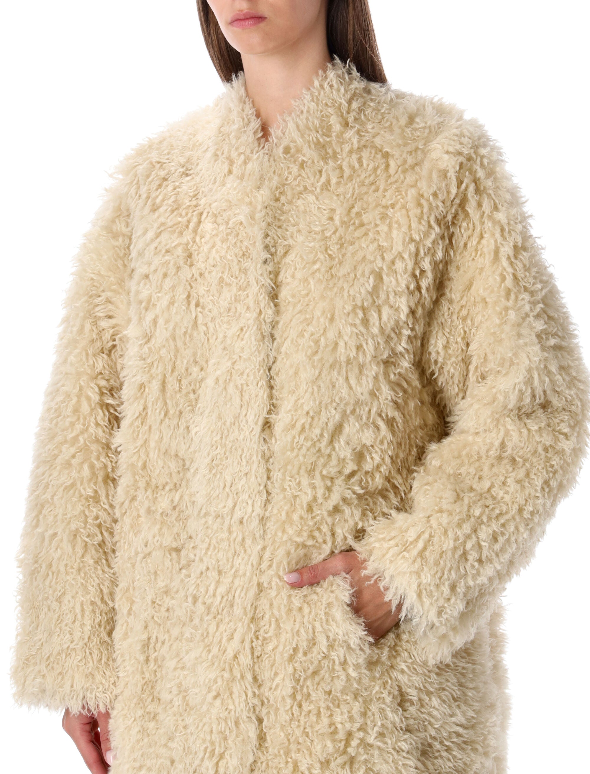 STAND STUDIO Carolina Mini Faux Fur Jacket