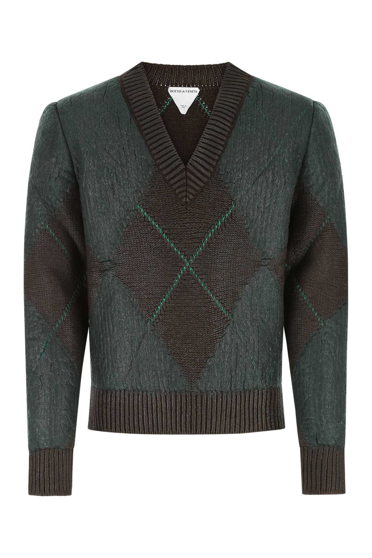 BOTTEGA VENETA Embroidered Wool Blend Sweater for Men