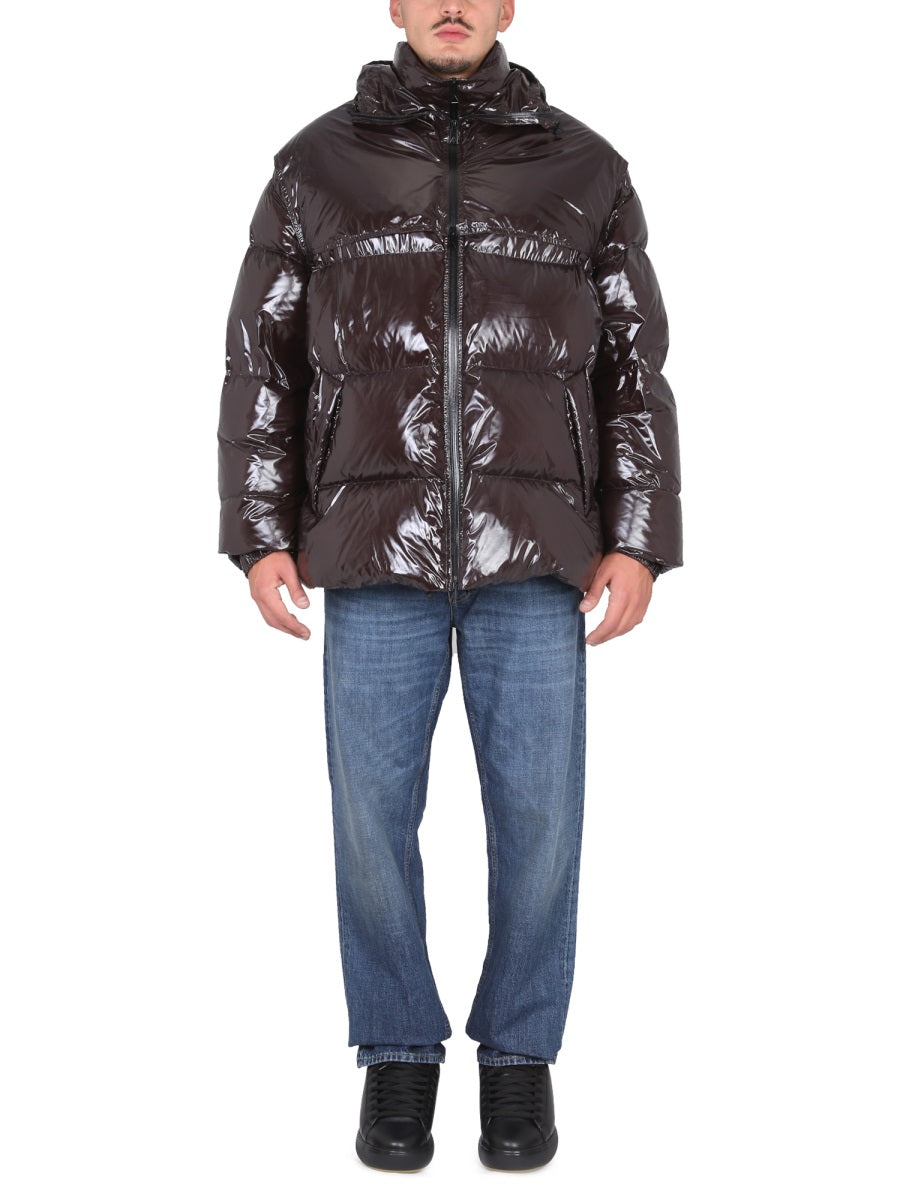 BOTTEGA VENETA Short Lightweight Puffer Jacket with Adjustable Hood