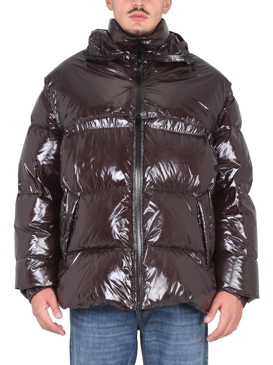 BOTTEGA VENETA Short Lightweight Puffer Jacket with Adjustable Hood