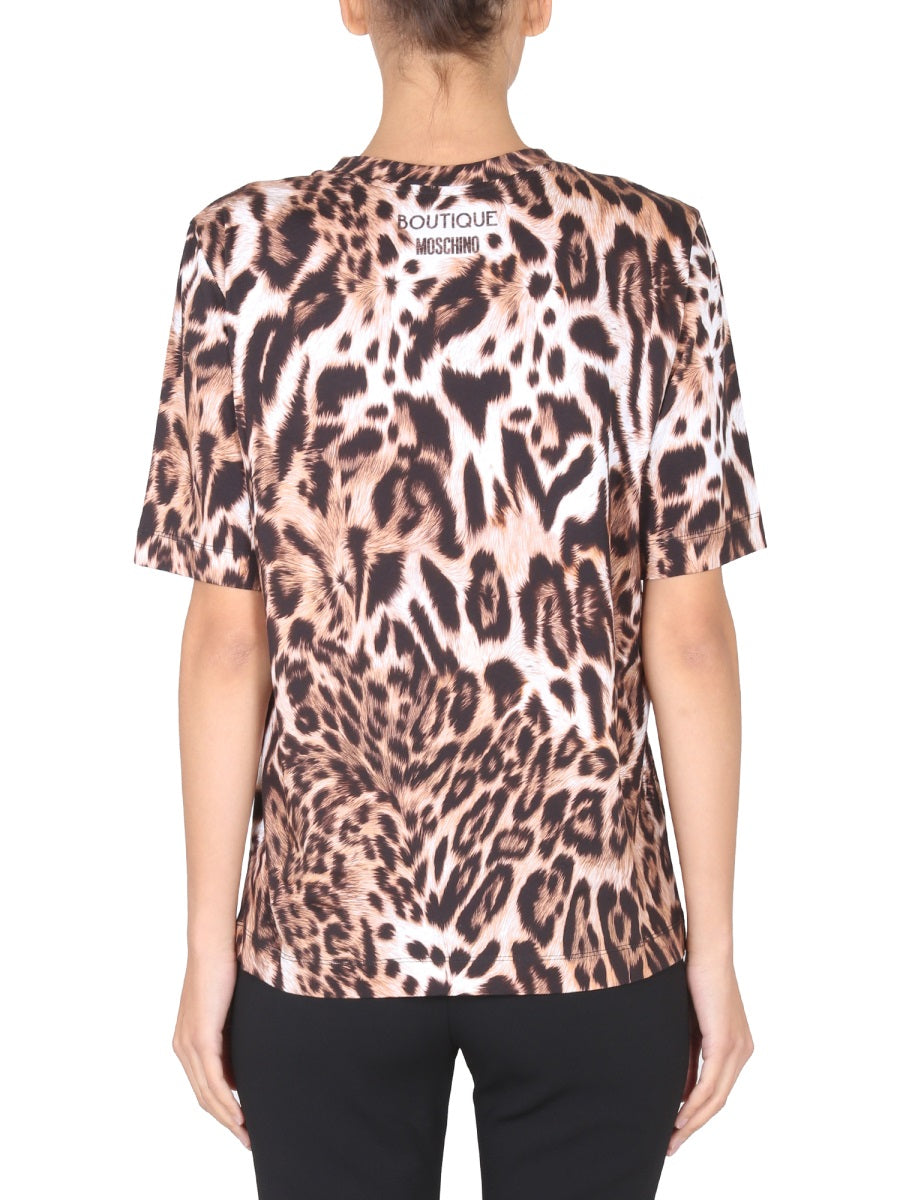 BOUTIQUE MOSCHINO Animal Print T-Shirt for Women