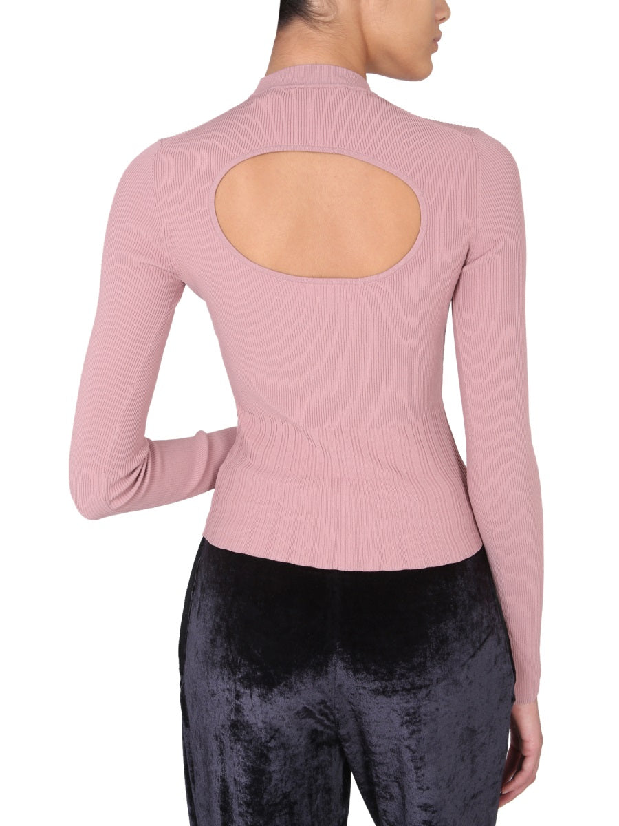 PROENZA SCHOULER WHITE LABEL Women's High Neck Cut-Out Turtleneck Top