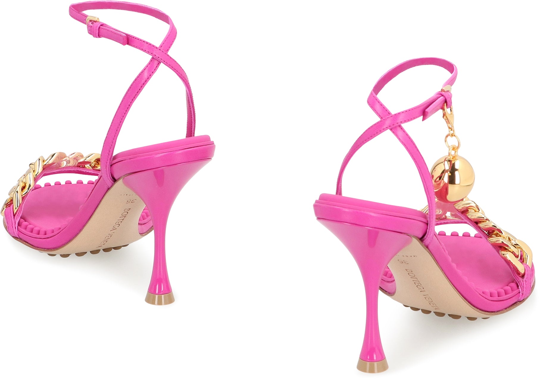 BOTTEGA VENETA Decorative Chain Heeled Sandals