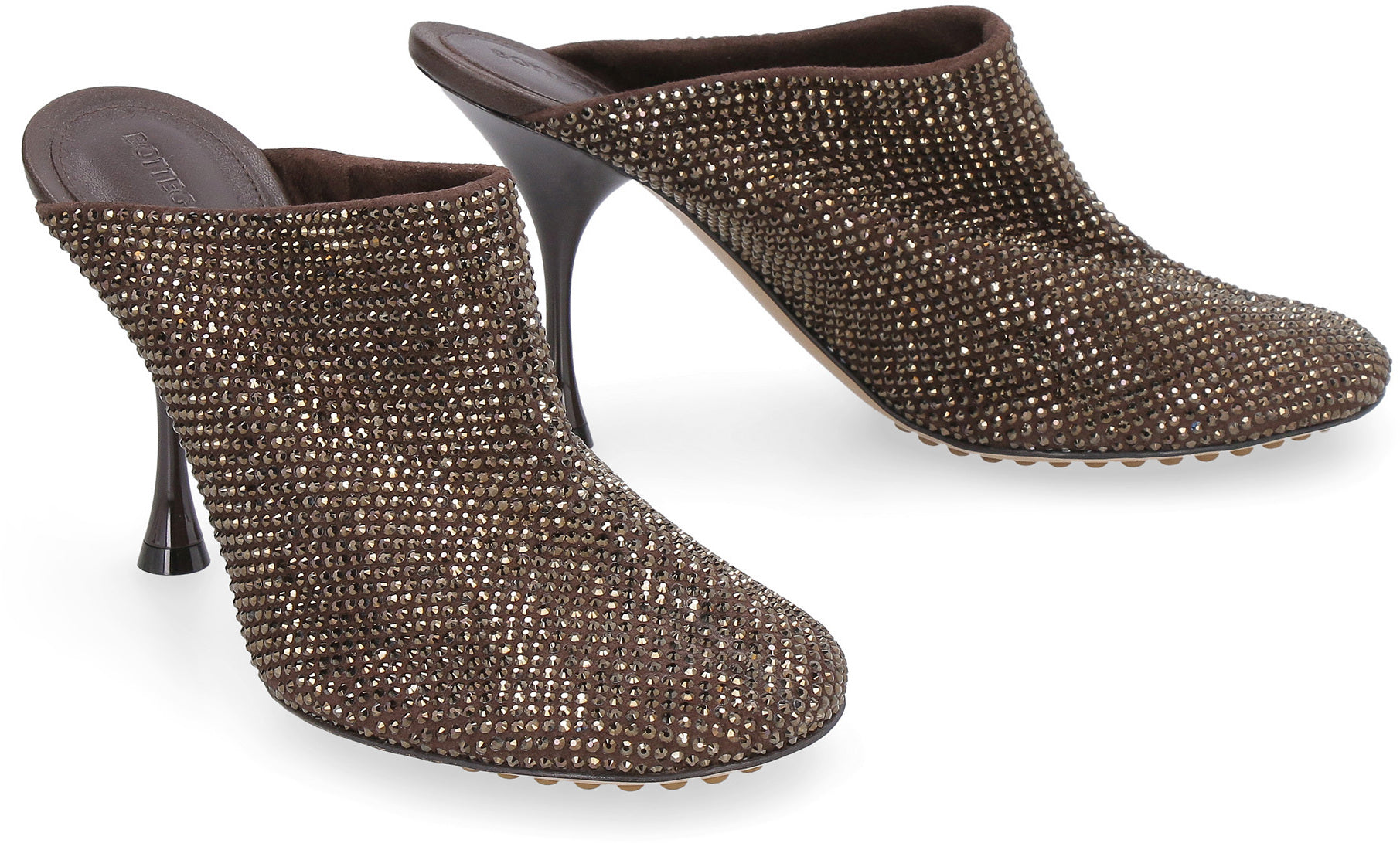 BOTTEGA VENETA Embellished Suede Sparkle Dot Sock Flat for Women