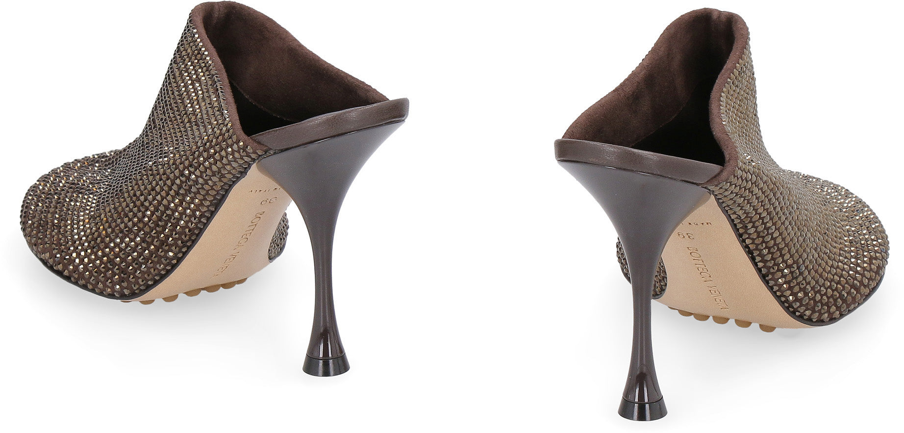 BOTTEGA VENETA Embellished Suede Sparkle Dot Sock Flat for Women