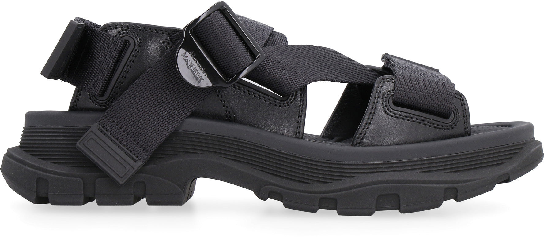 ALEXANDER MCQUEEN Chunky Sole Velcro Fastening Flat Sandals