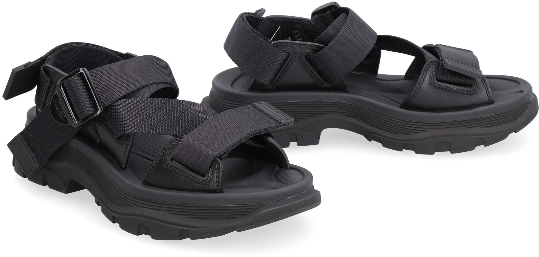 ALEXANDER MCQUEEN Chunky Sole Velcro Fastening Flat Sandals
