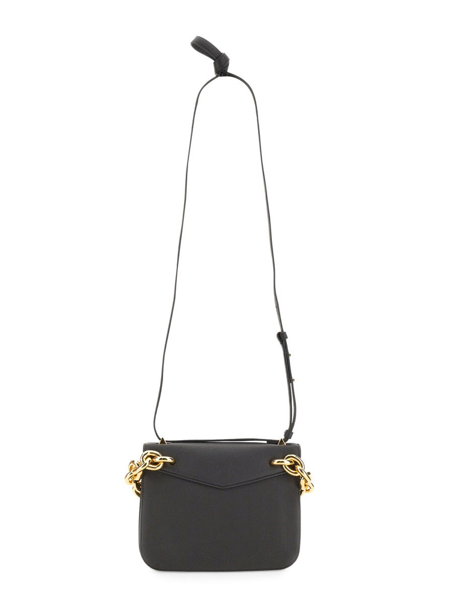 BOTTEGA VENETA Suede Hobo Bag with Oversized Chain Handle