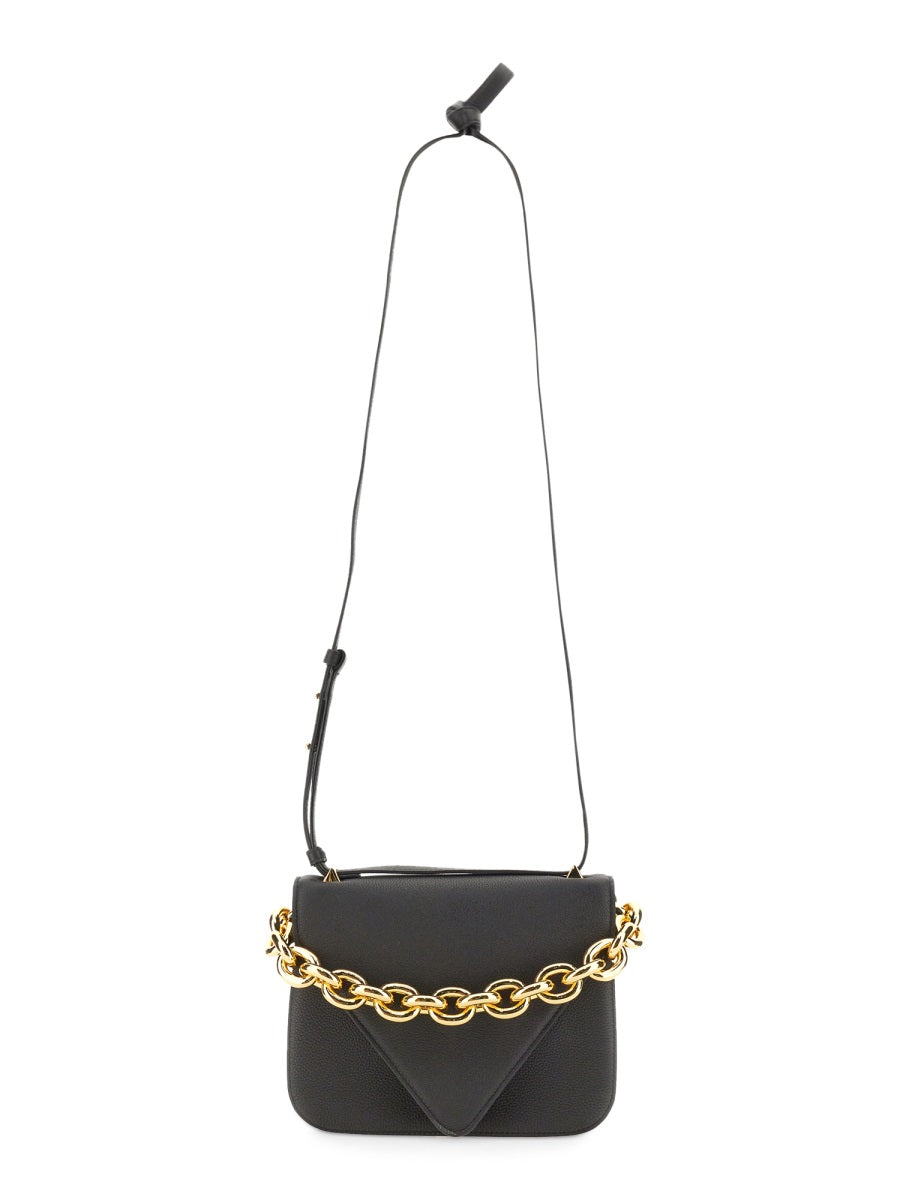 BOTTEGA VENETA Suede Hobo Bag with Oversized Chain Handle