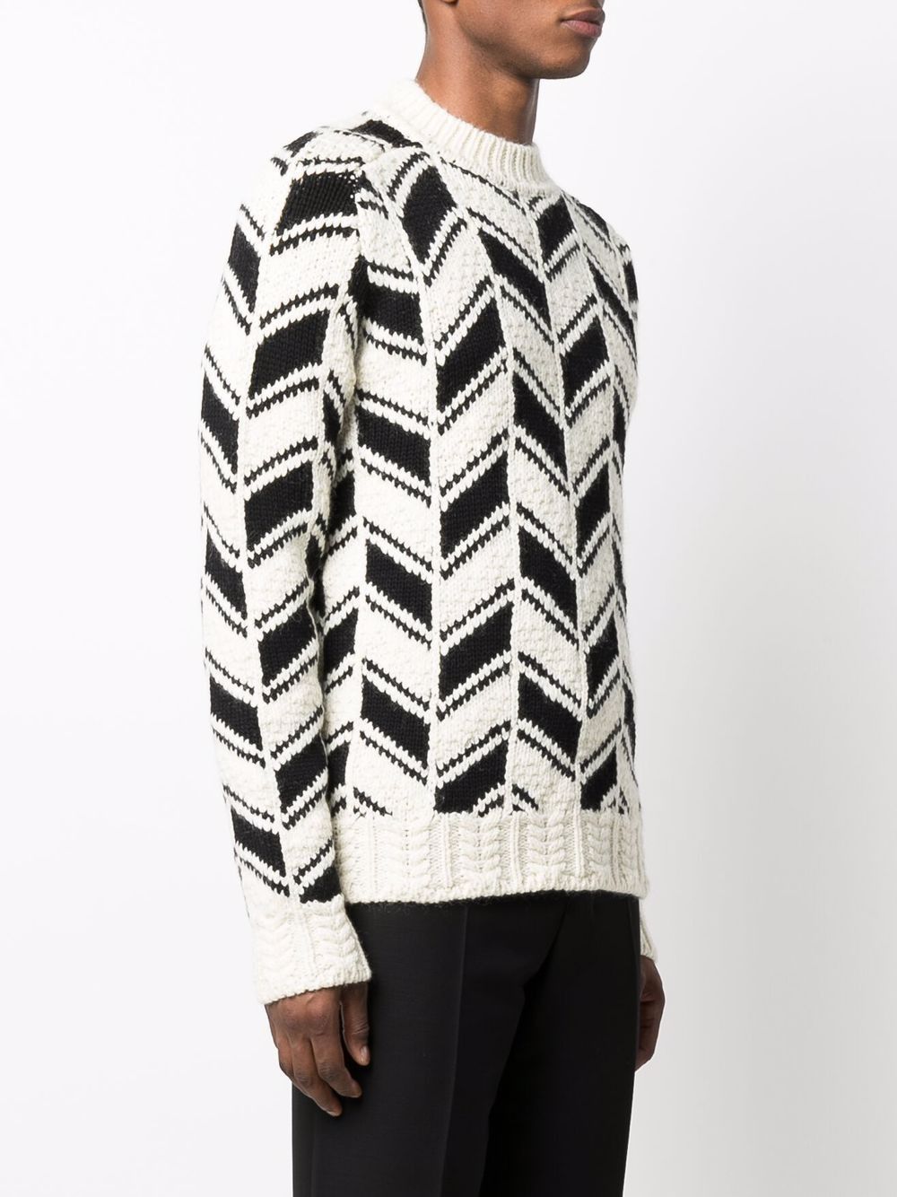 SAINT LAURENT Classic Round Neck Hammer Sleeve Sweater