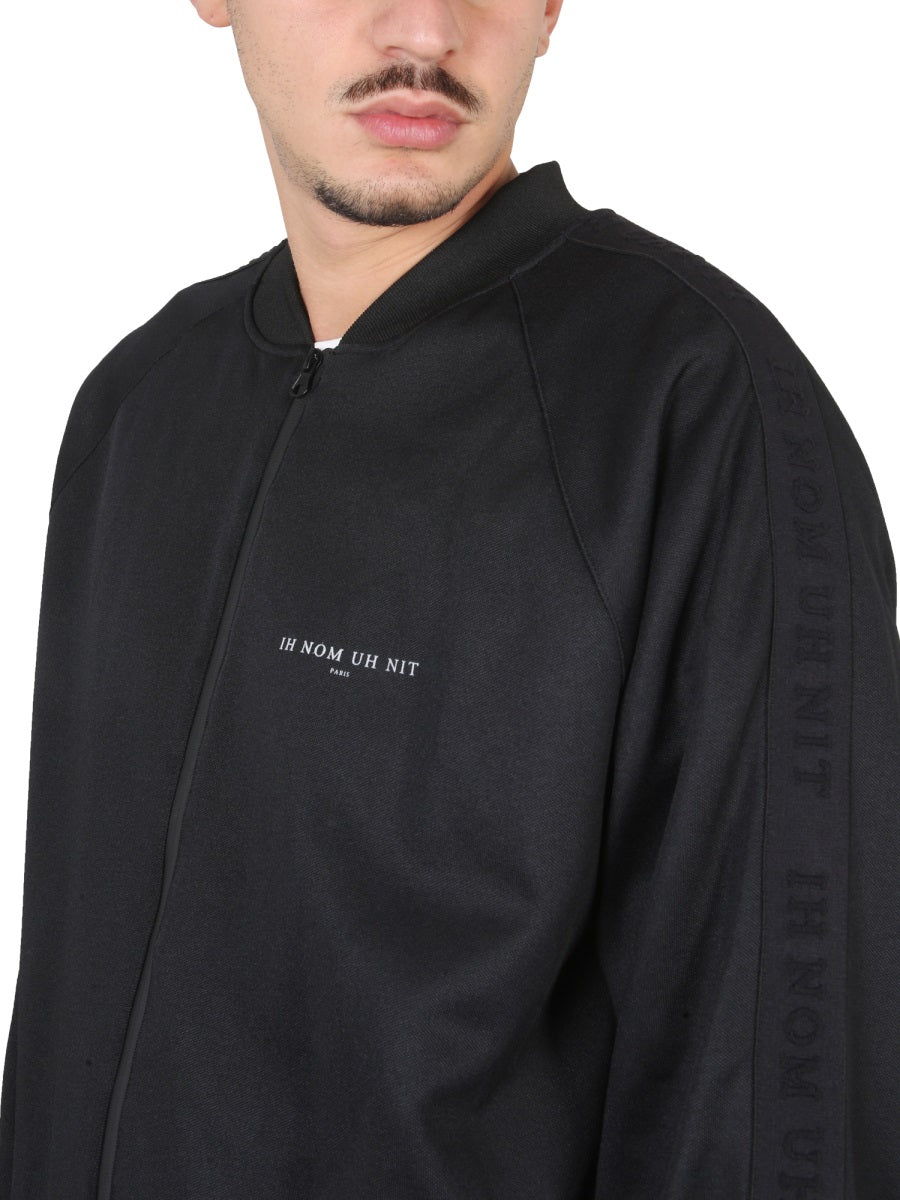 IH NOM UH NIT Ribbed Round Neck Sports Jacket for Men