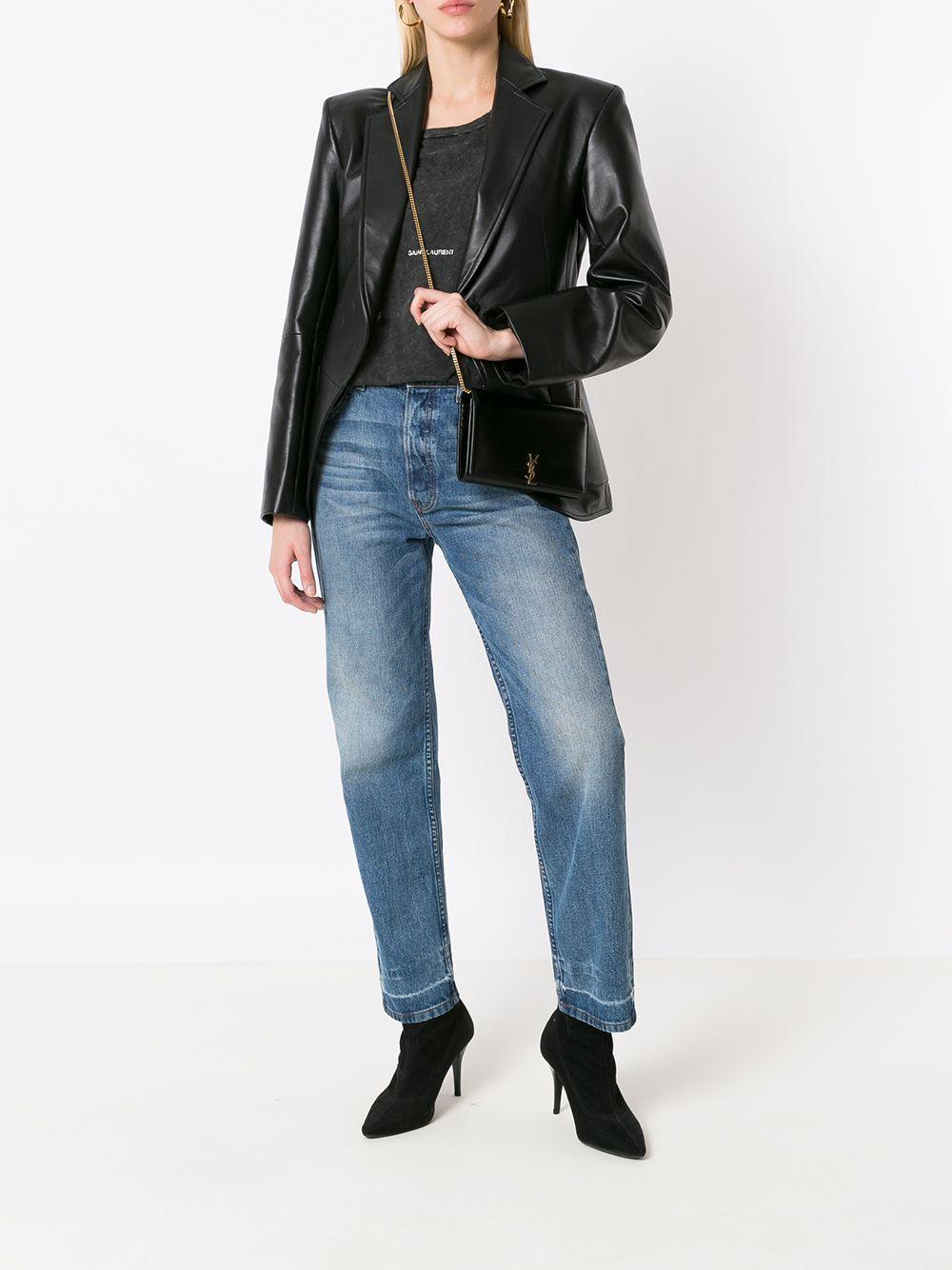 SAINT LAURENT Cassandre Logo Plaque Mini Shoulder Handbag