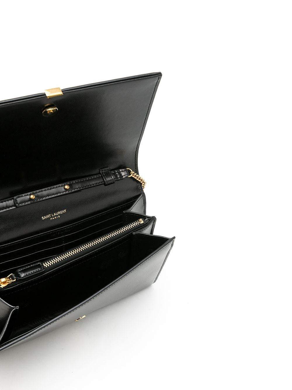 SAINT LAURENT Cassandre Logo Plaque Mini Shoulder Handbag