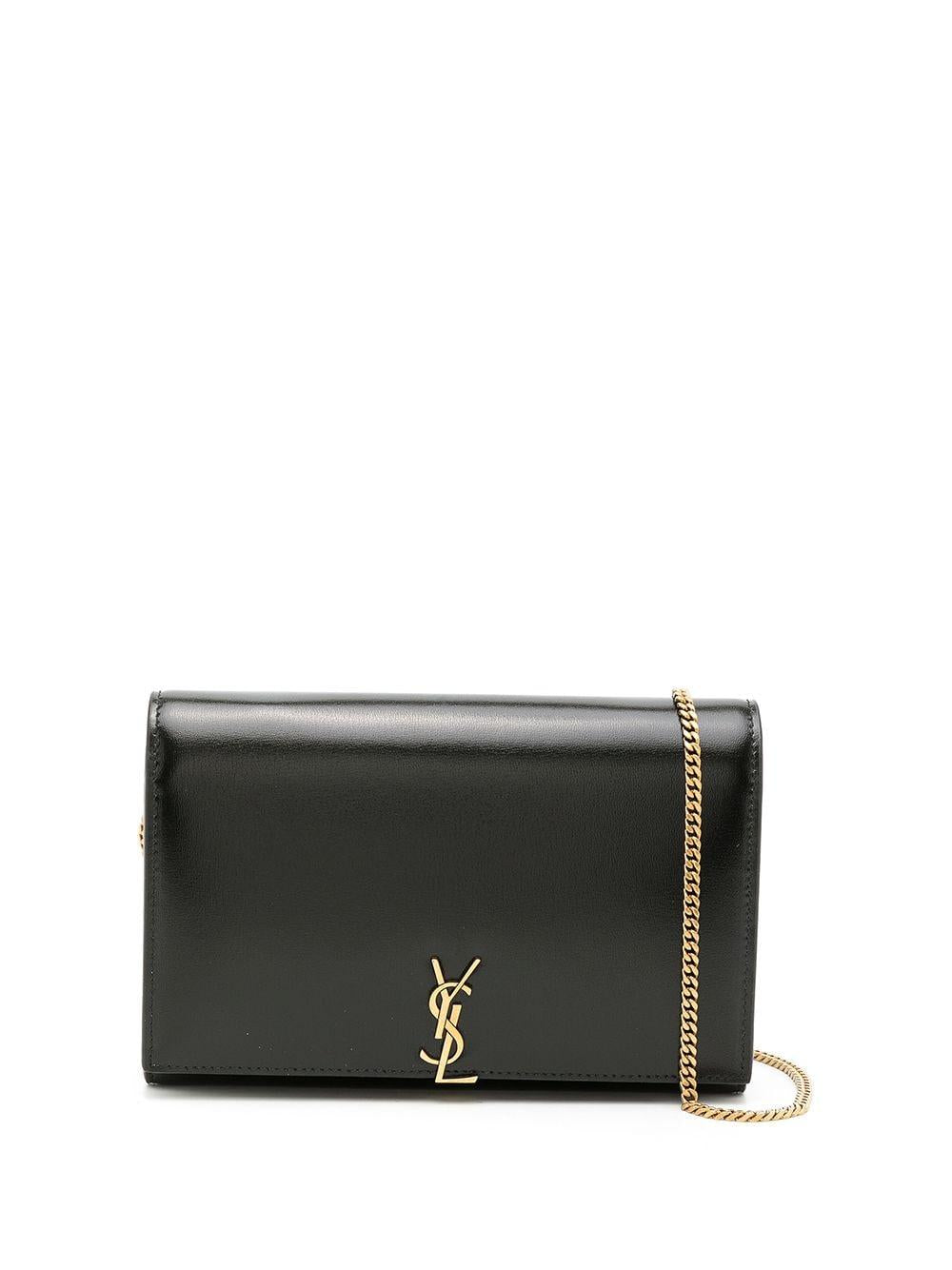 SAINT LAURENT Cassandre Logo Plaque Mini Shoulder Handbag