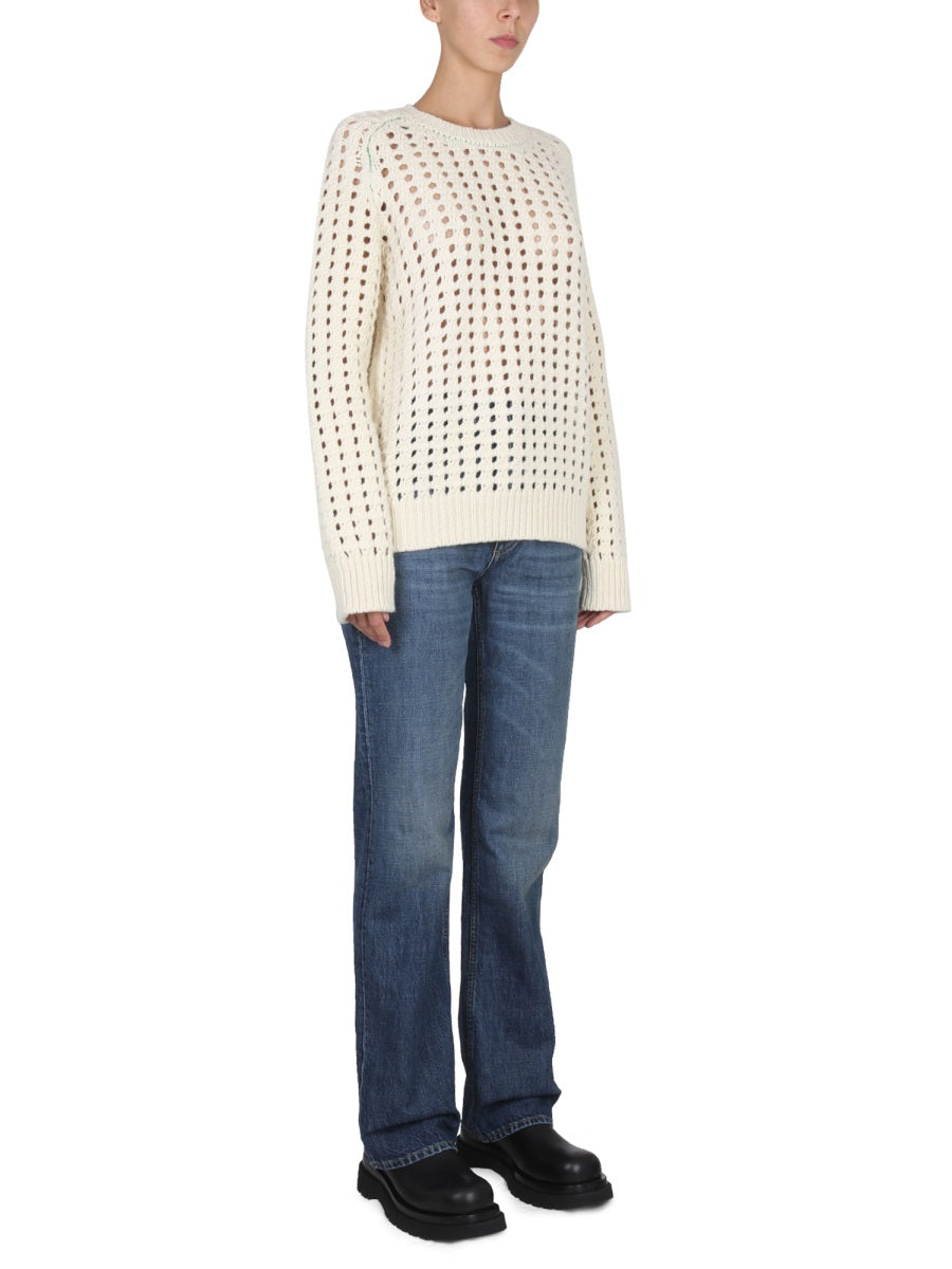 BOTTEGA VENETA Women's Sweater with Crew Neck and Ribbed Cuffs