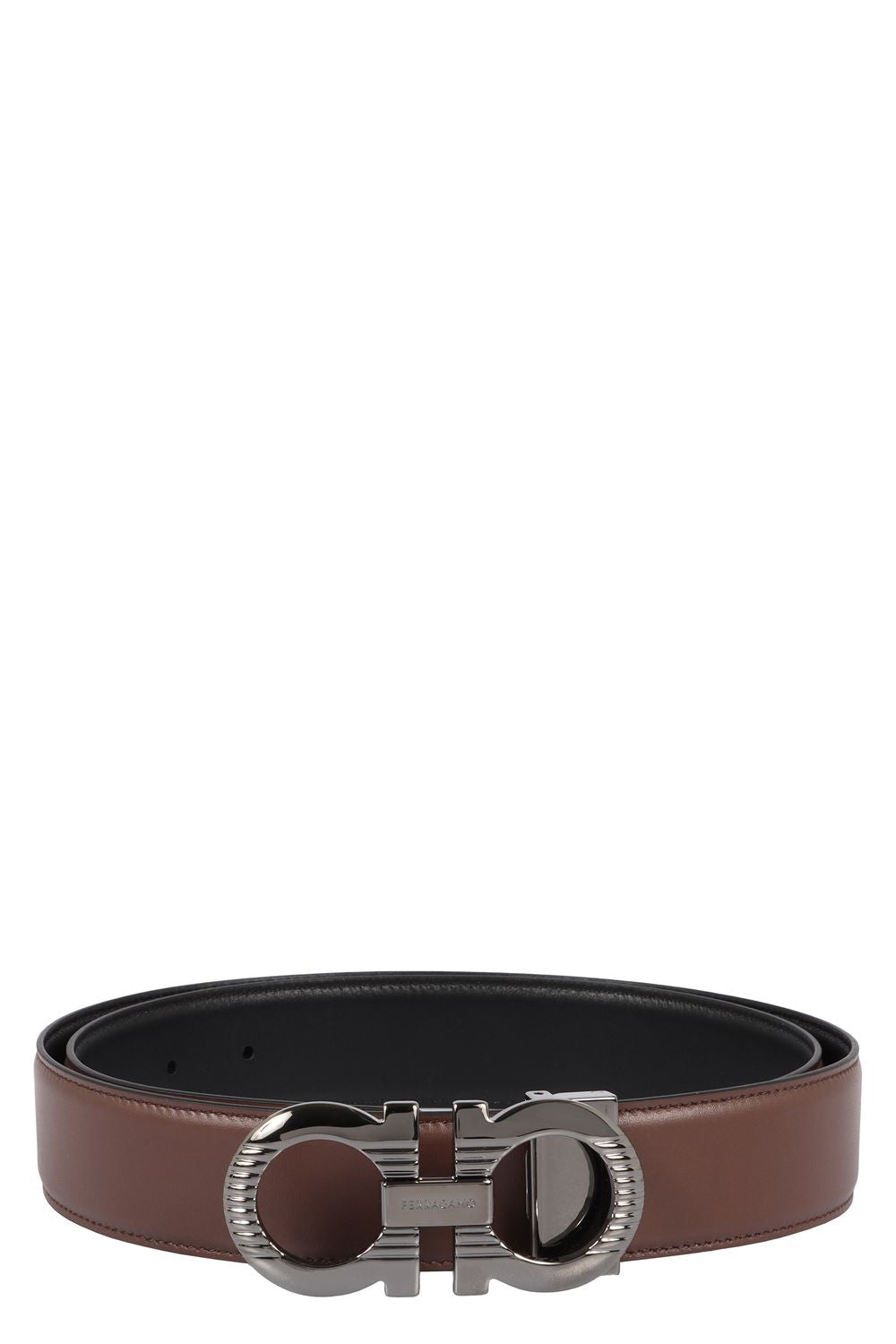 Ferragamo Reversible Leather Belt - 3.5 cm Height