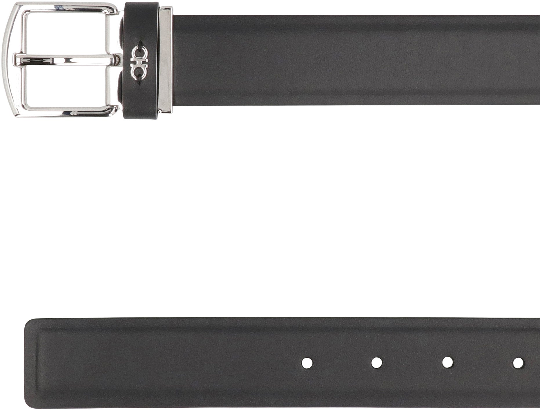 Ferragamo Reversible Leather Belt - 3 cm Height, 4x4 cm Buckle