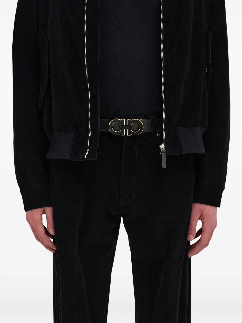 Ferragamo Reversible and Adjustable Double Gancini Hook Belt