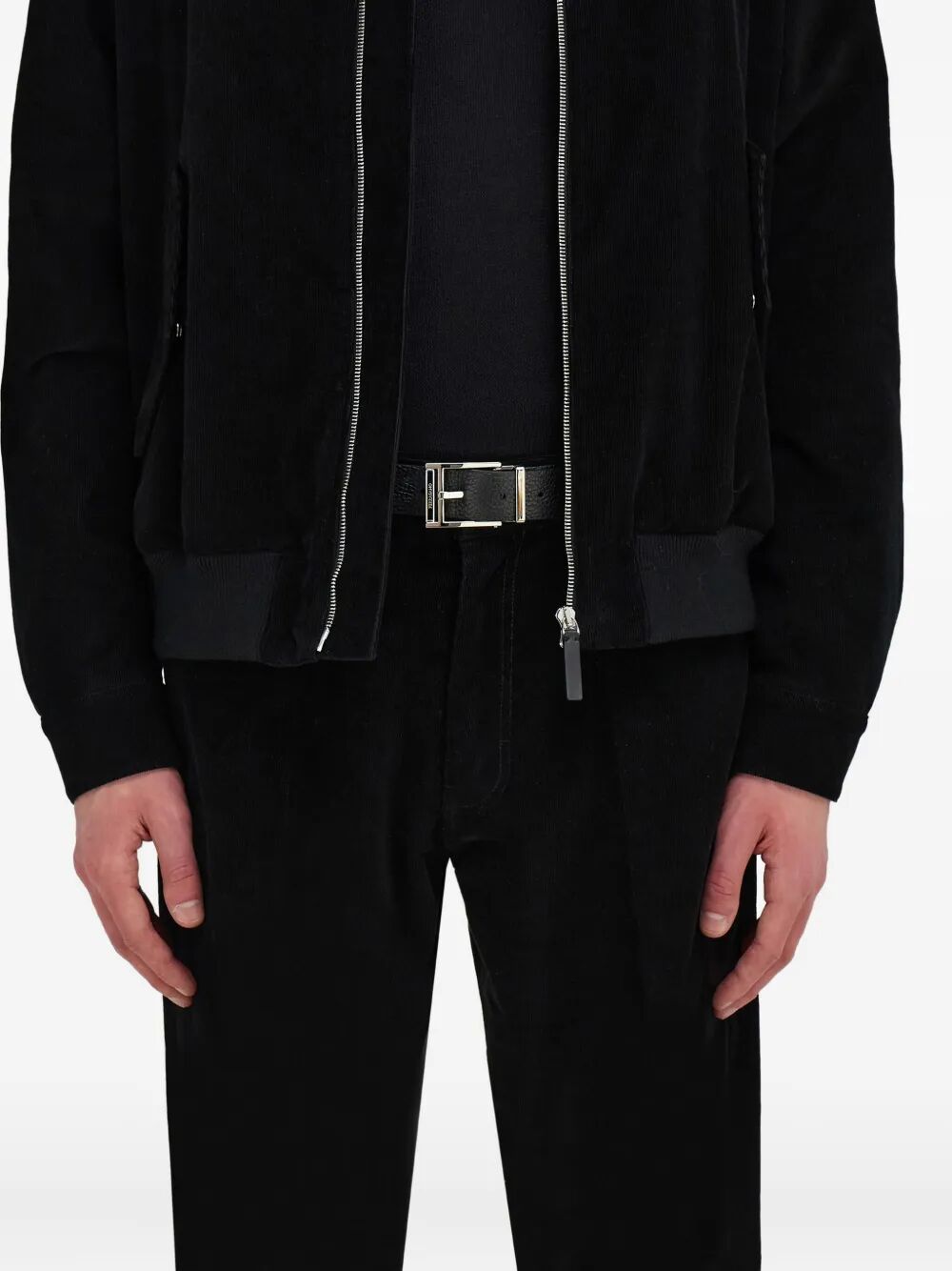 Ferragamo Square Buckle Reversible and Adjustable Grained Leather Belt for Men