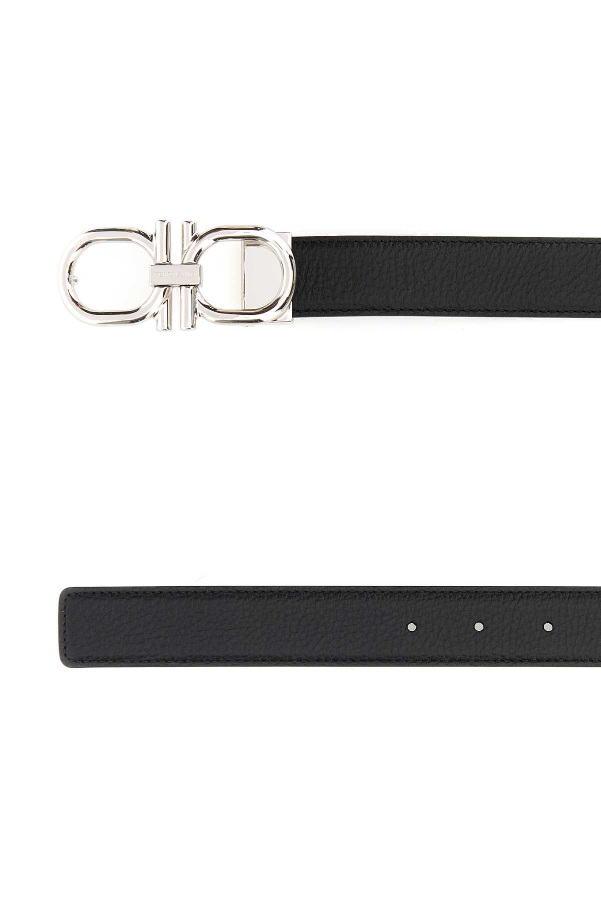 Ferragamo Reversible Leather Belt with Gancini Hook Animation