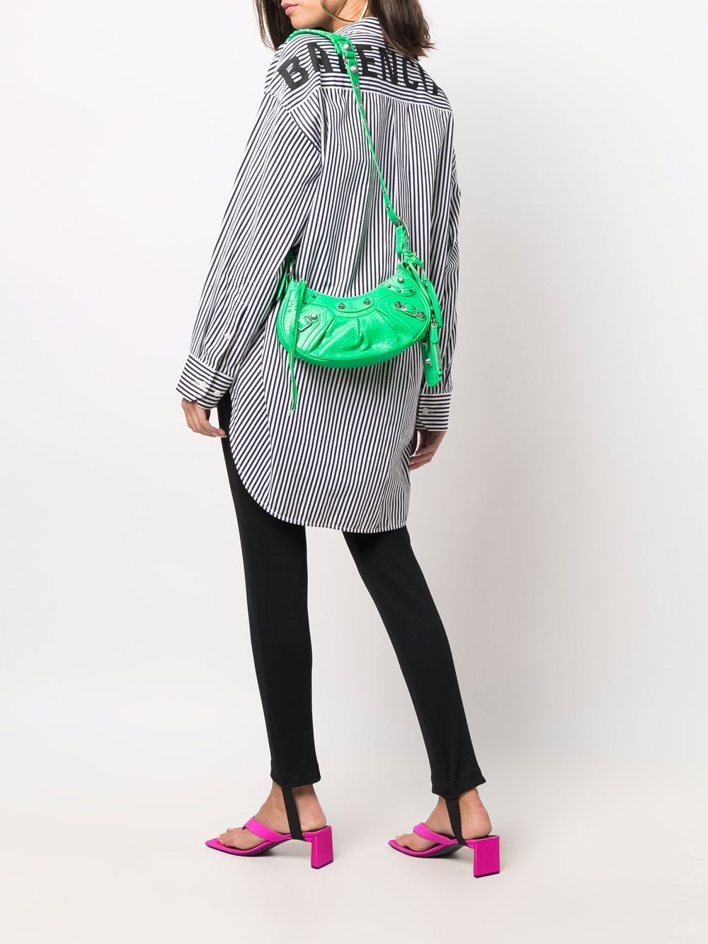 BALENCIAGA Mini Nappa Leather Le Cagole S Shoulder Handbag