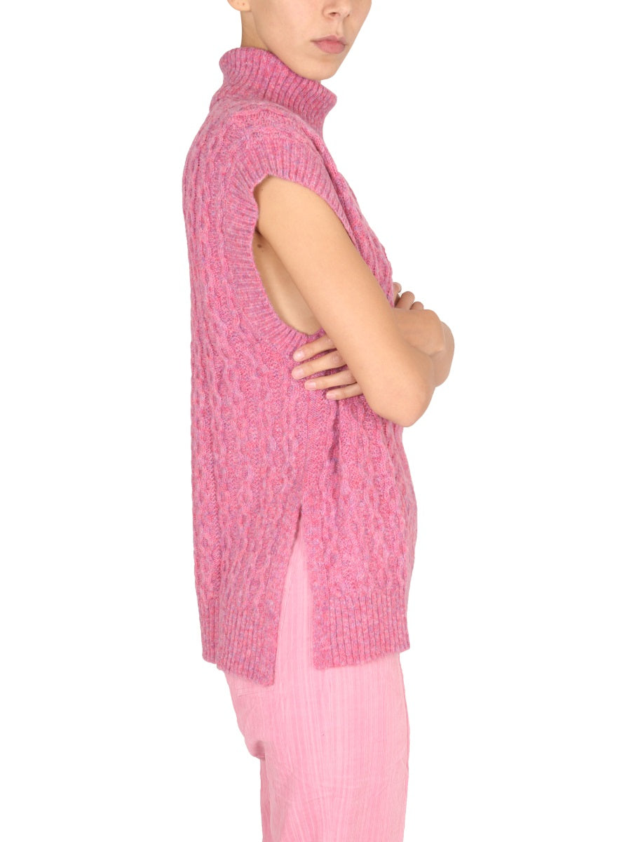 BAUM UND PFERDGARTEN High Neck Plait Pattern Vest