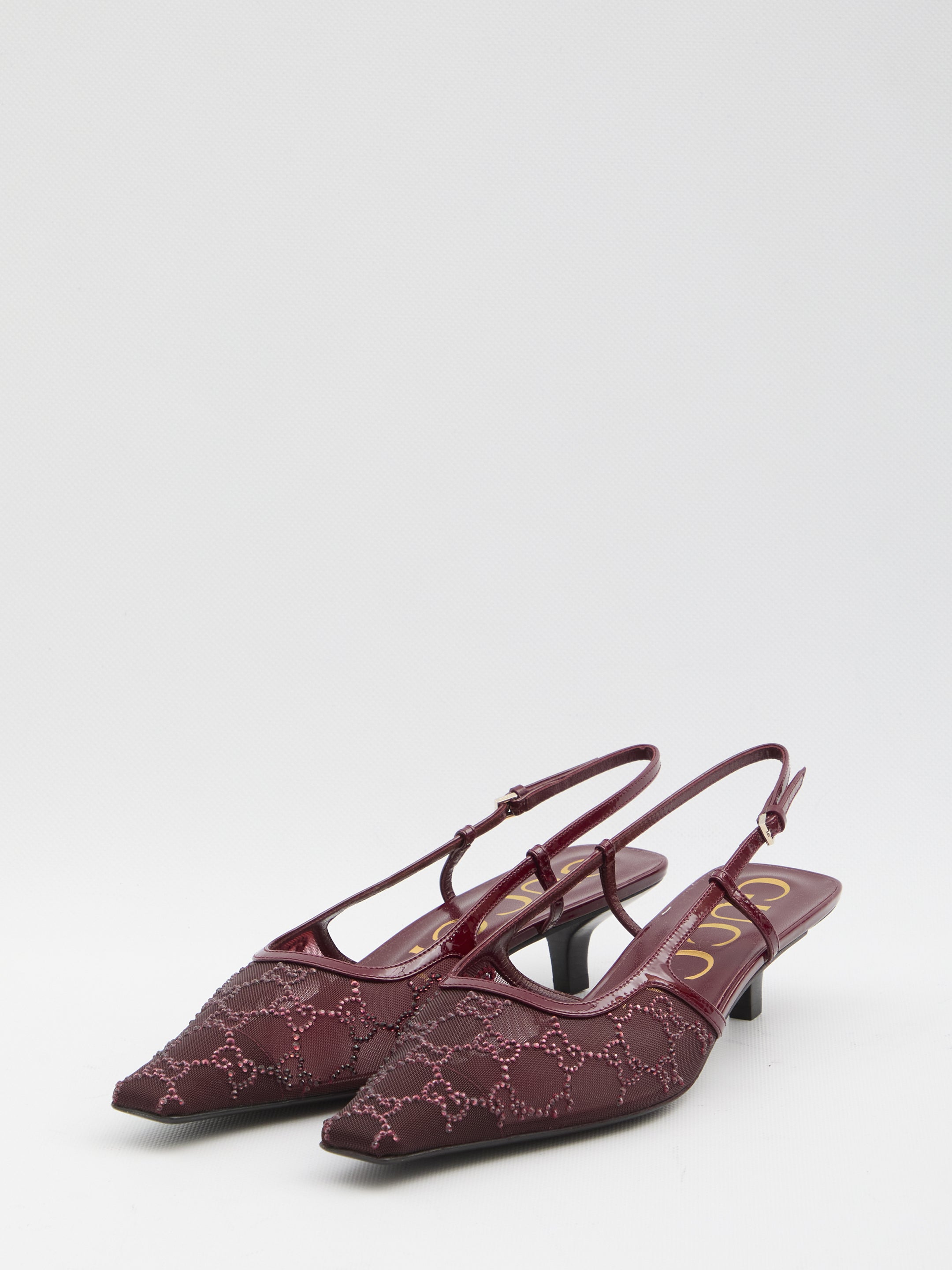 GUCCI Slingback Pumps with Crystal Accents