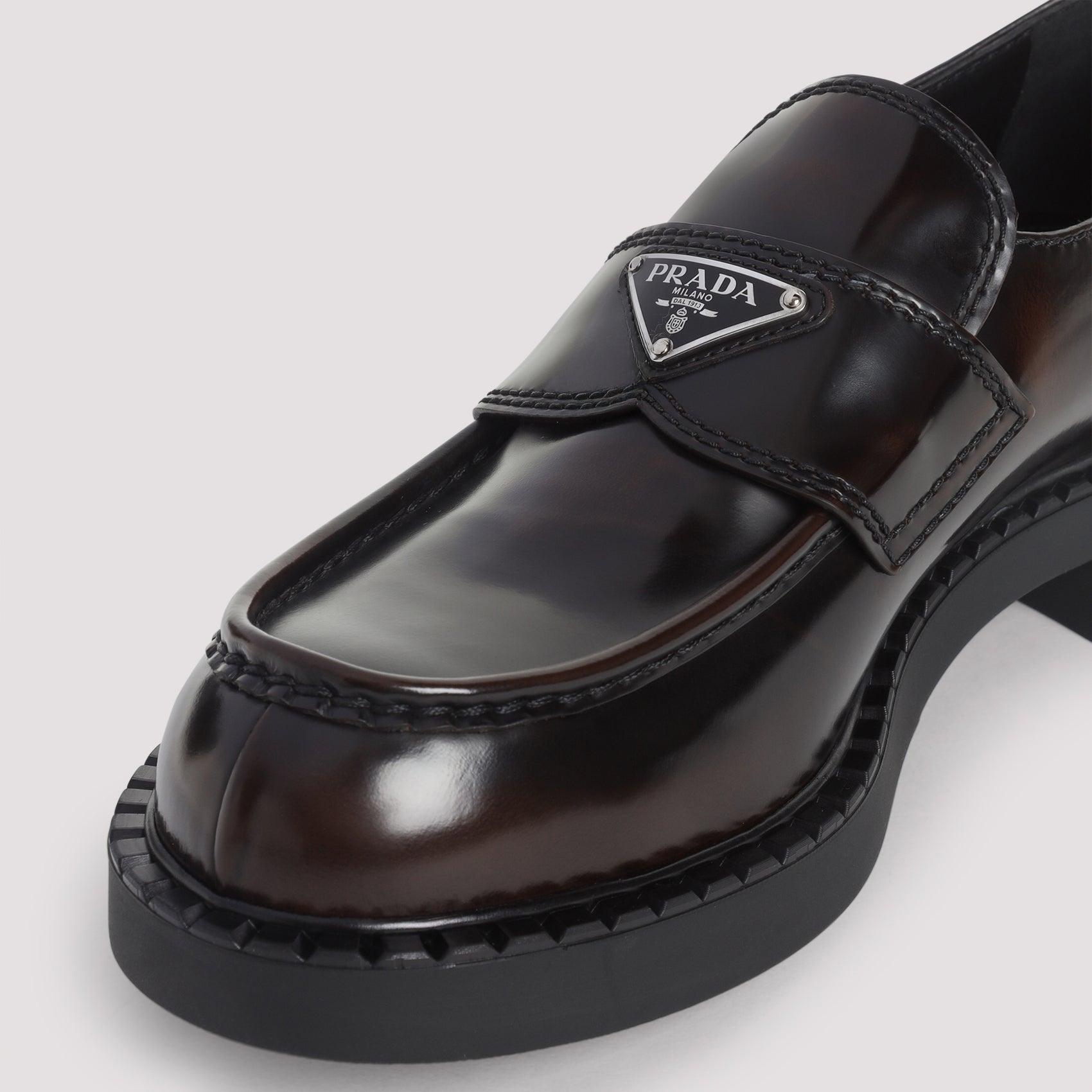 PRADA Brushed Leather Loafers