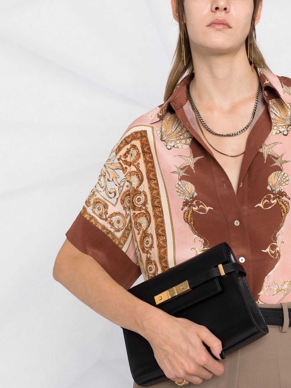 SAINT LAURENT Mini Leather Crossbody Handbag