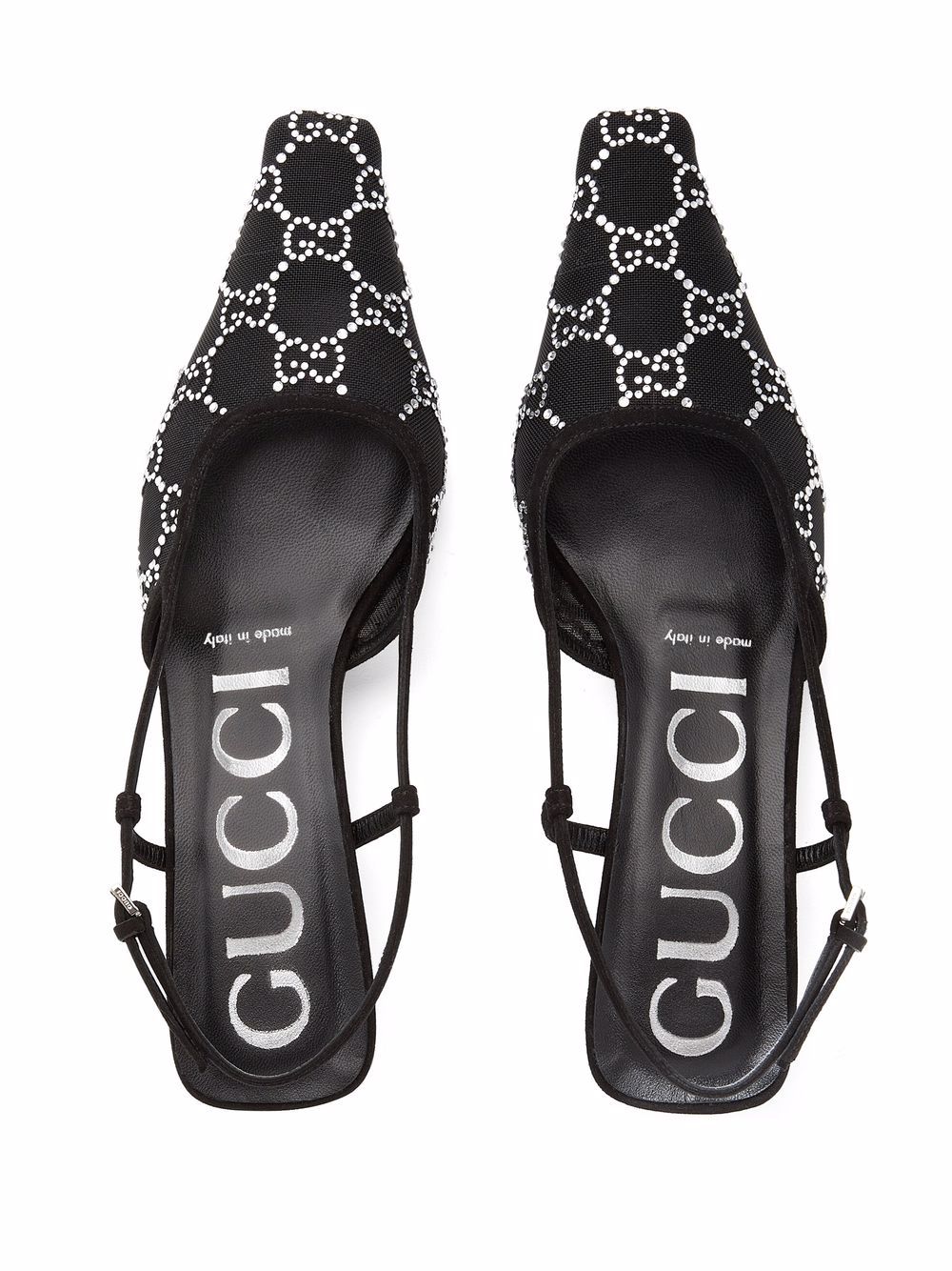 GUCCI Crystal Embellished Slingback Pumps