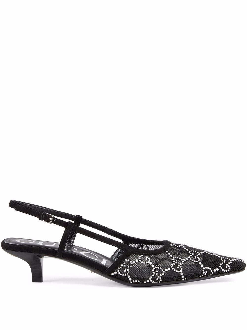 GUCCI Crystal Embellished Slingback Pumps