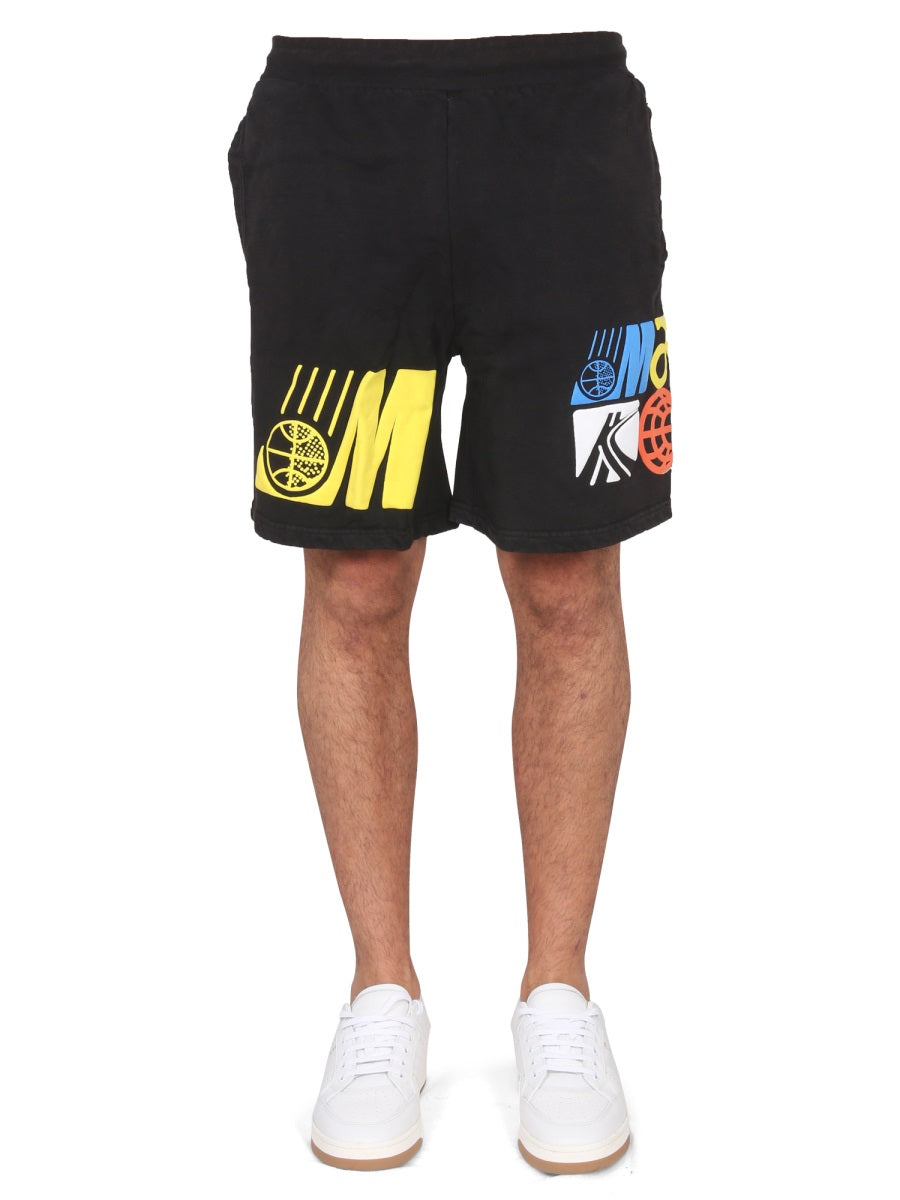 MARKET Unisex Logo-Printed Bermuda Shorts