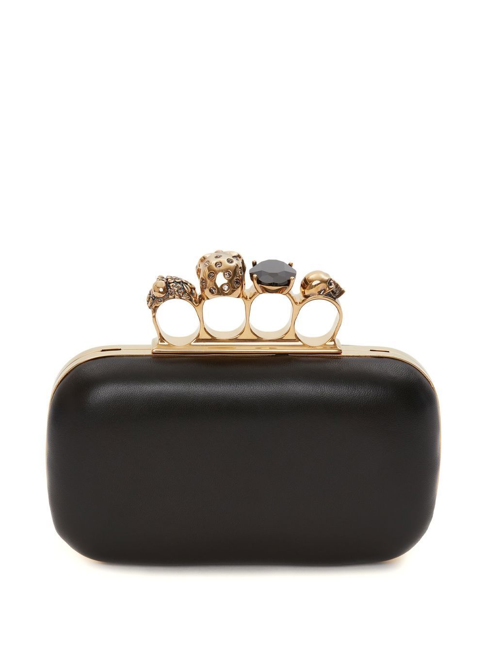 ALEXANDER MCQUEEN Mini Knuckle Chain Clutch with Signature Skull Charm
