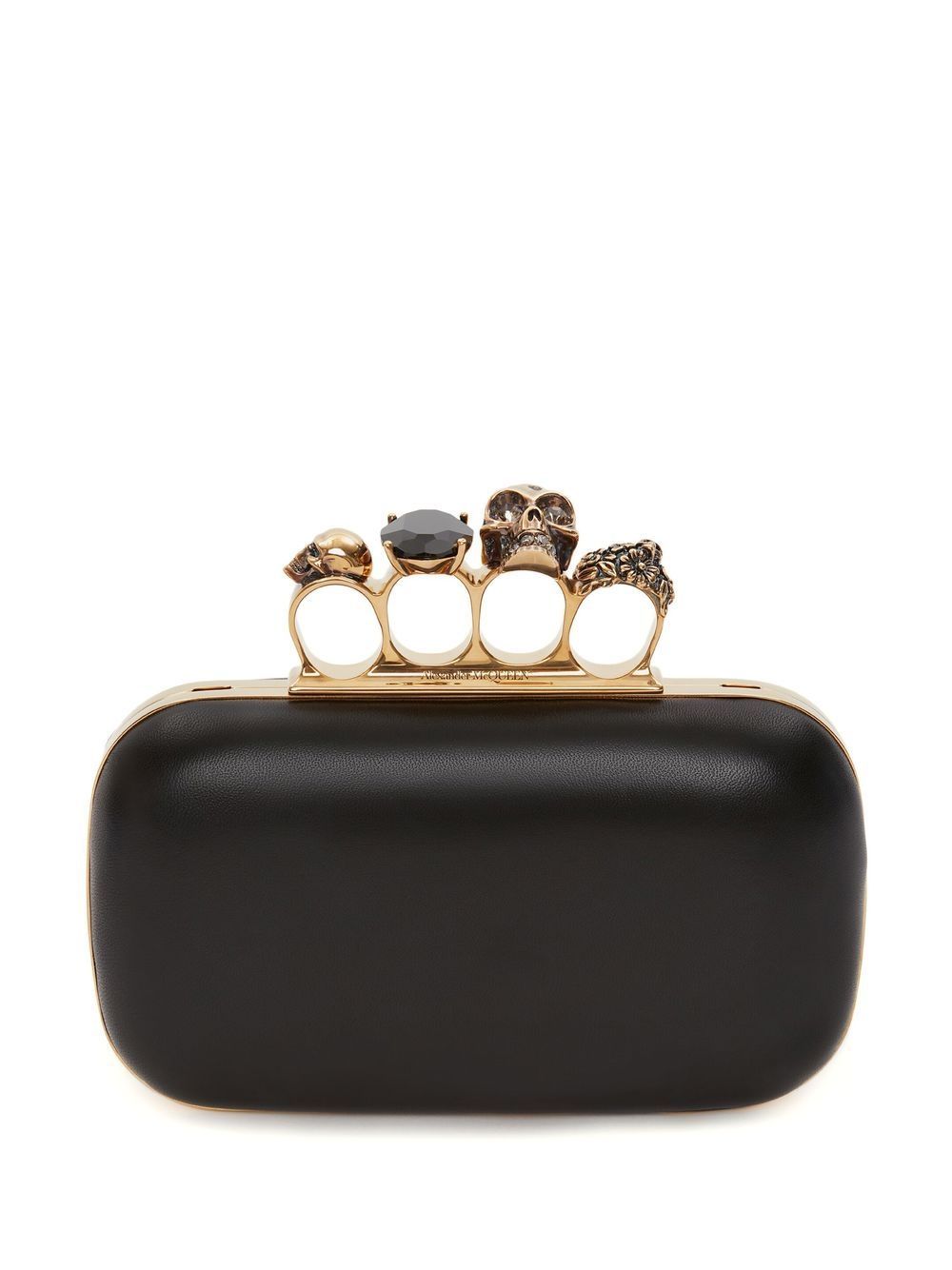 ALEXANDER MCQUEEN Mini Knuckle Chain Clutch with Signature Skull Charm