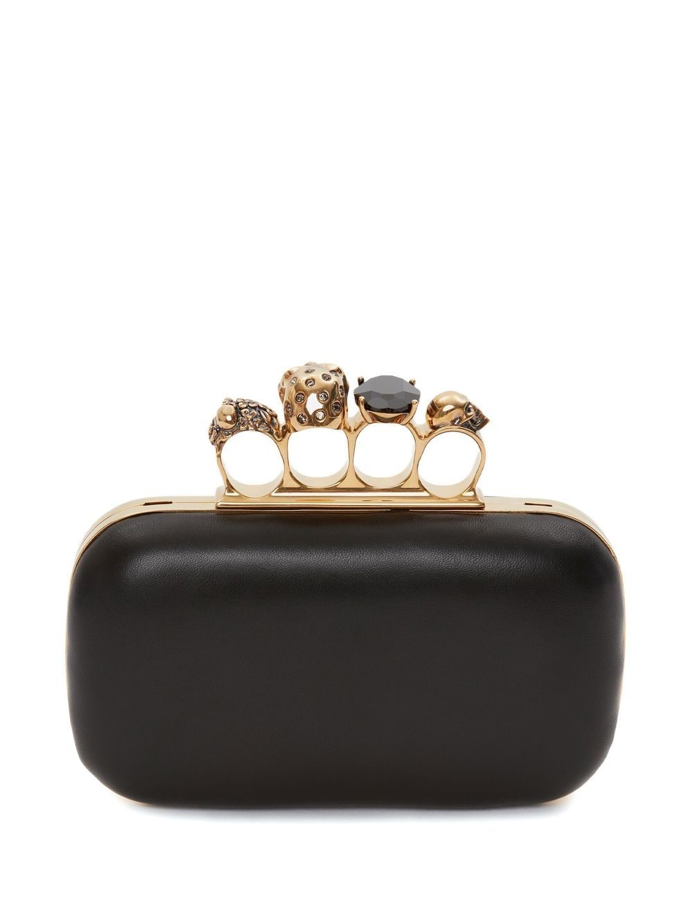 ALEXANDER MCQUEEN Mini Knuckle Chain Clutch with Signature Skull Charm
