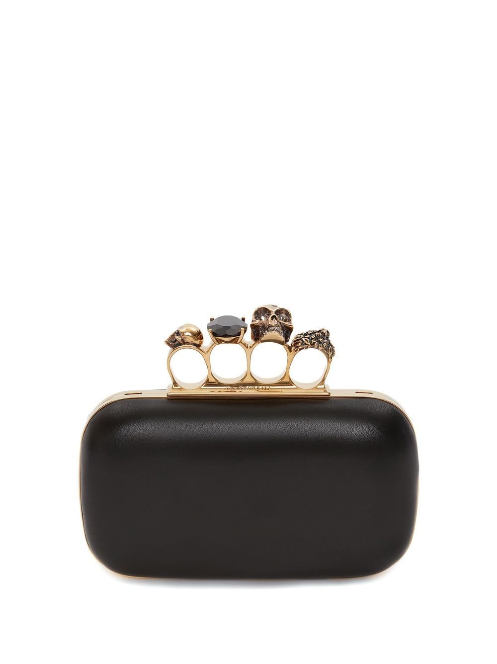 ALEXANDER MCQUEEN Mini Knuckle Chain Clutch with Signature Skull Charm
